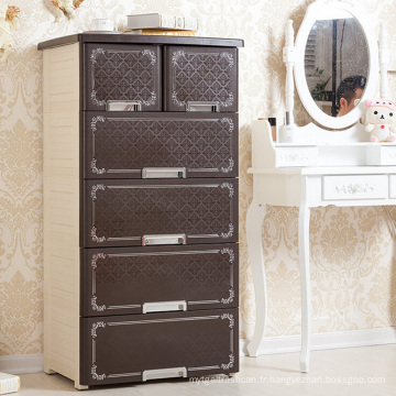 Cabinet de tiroir en plastique de style européen pour la maison (NA-5868)